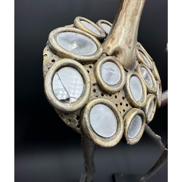 Ballerina Figurine Mirrored Skirt Fifth Position Metal Art Statue Figurine Set/2 - Picture 6 of 7